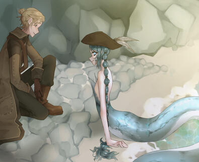 Pirate and Mermaid [OC]